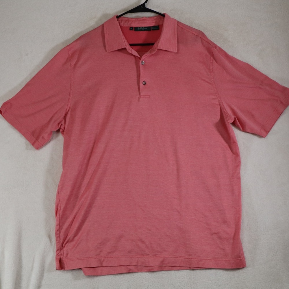 Bobby Jones Men's 2XL Coral Pink 100% Cotton Golf Polo Shirt